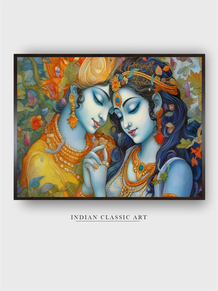 "Radha Krishna Wall Art''