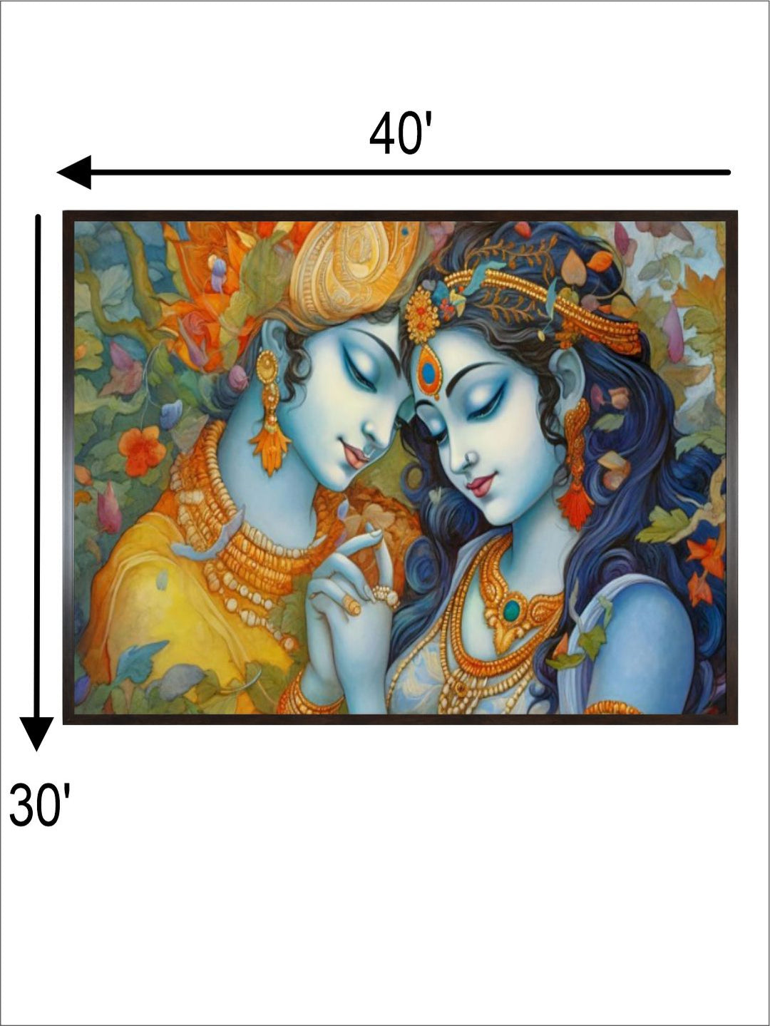 "Radha Krishna Wall Art''
