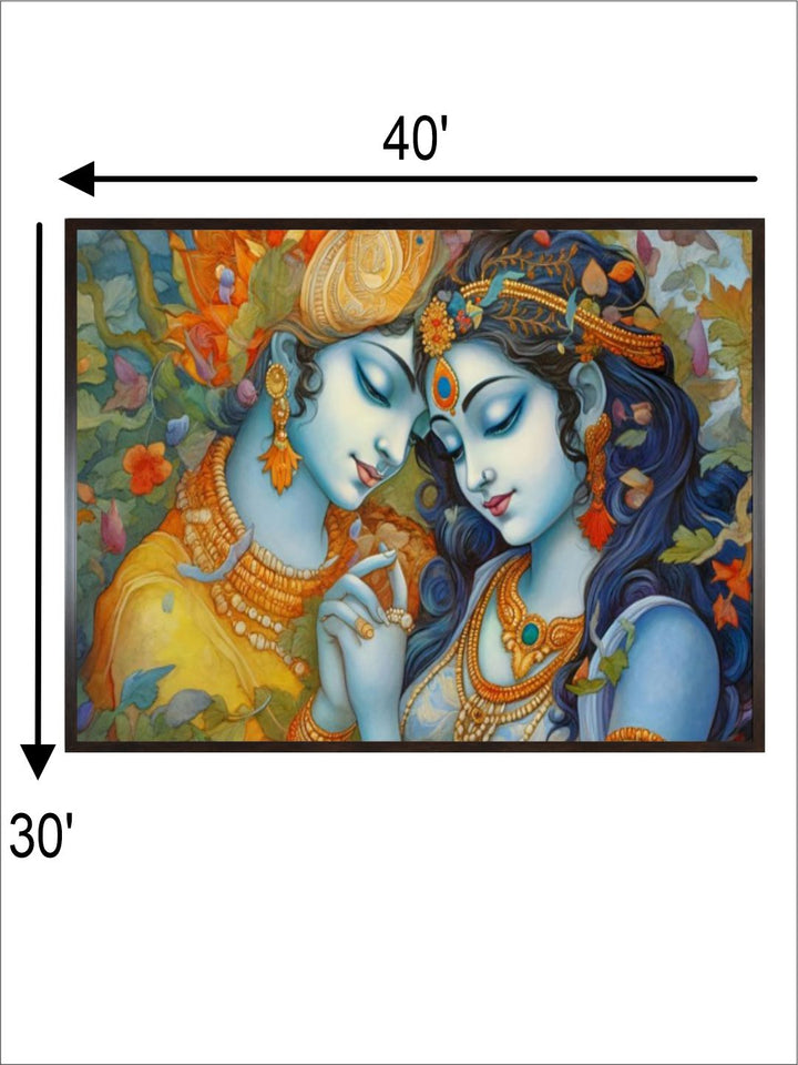 "Radha Krishna Wall Art''