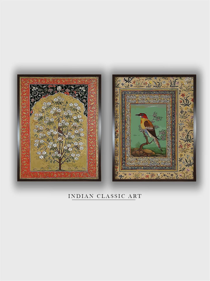 "2 Pieces Vintage Indian Palace Wall Art''