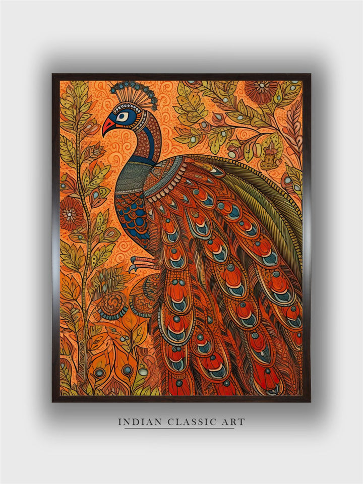 "Peacock Painting Canvas Wall Art''
