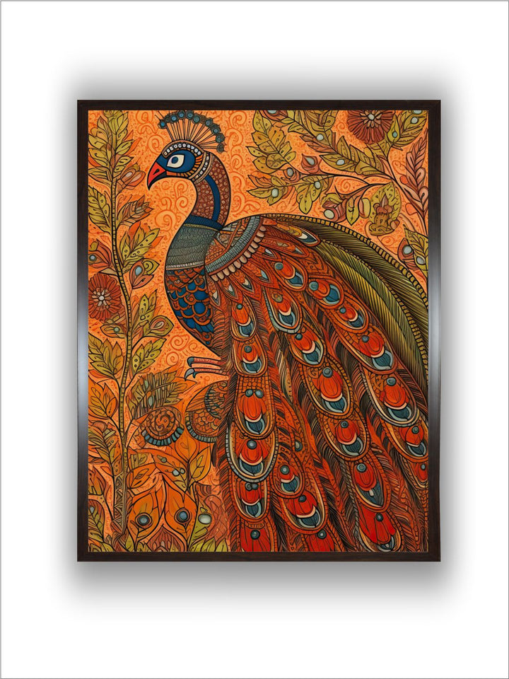 "Peacock Painting Canvas Wall Art''