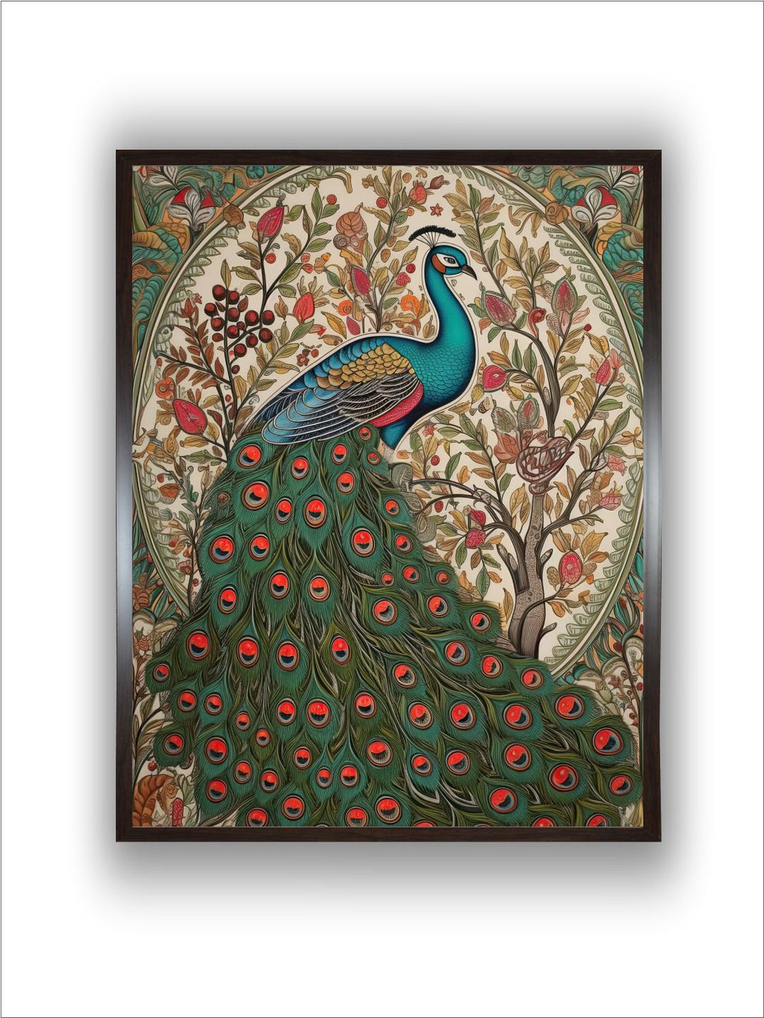 "Peacock Painting Canvas Wall Art''