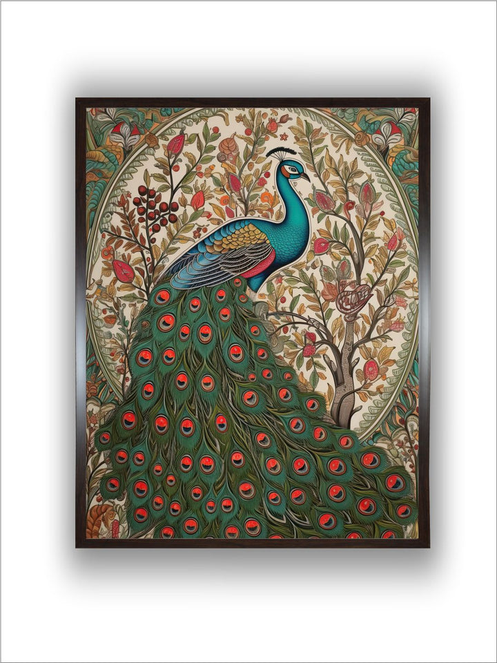 "Peacock Painting Canvas Wall Art''