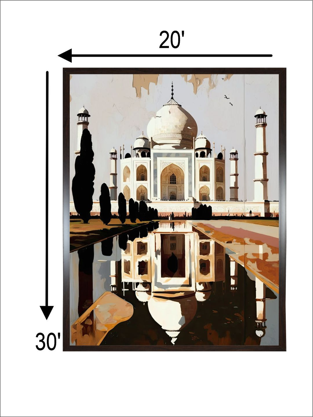 "Taj Mahal Painting Wall Art''
