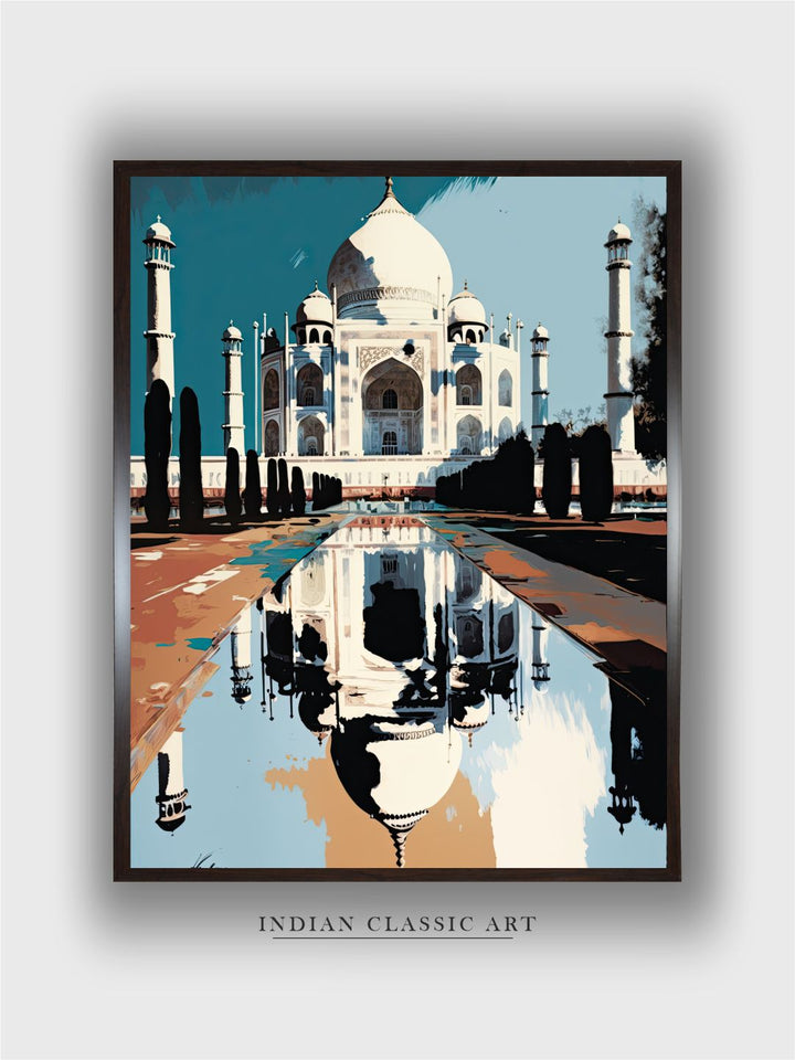 "Taj Mahal Painting Framed Wall Art''