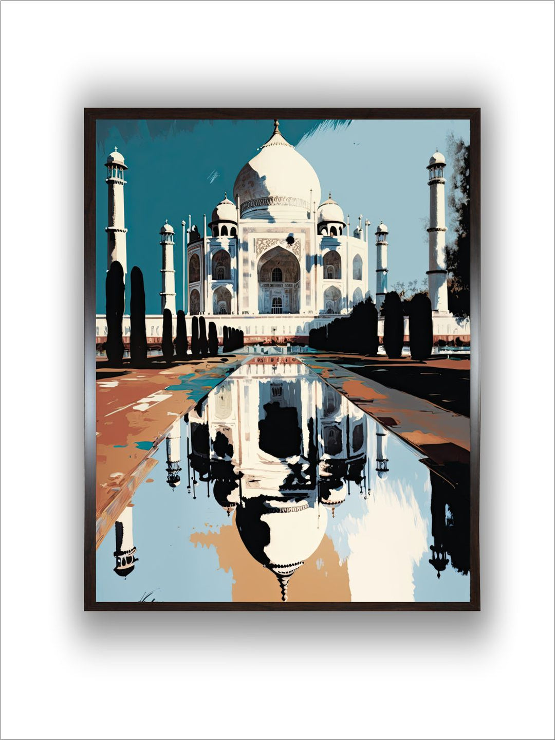 "Taj Mahal Painting Framed Wall Art''