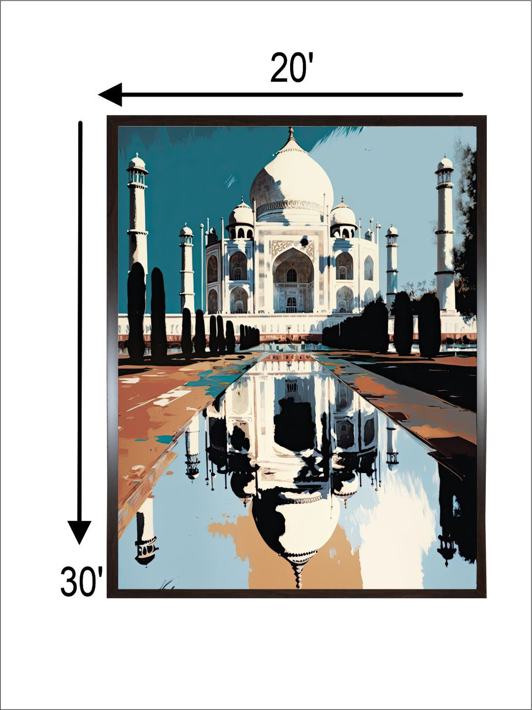 "Taj Mahal Painting Framed Wall Art''