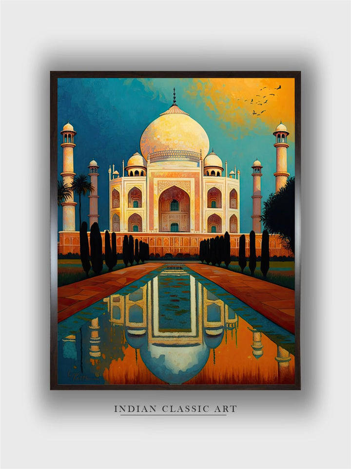"Taj Mahal Painting Wall Art''