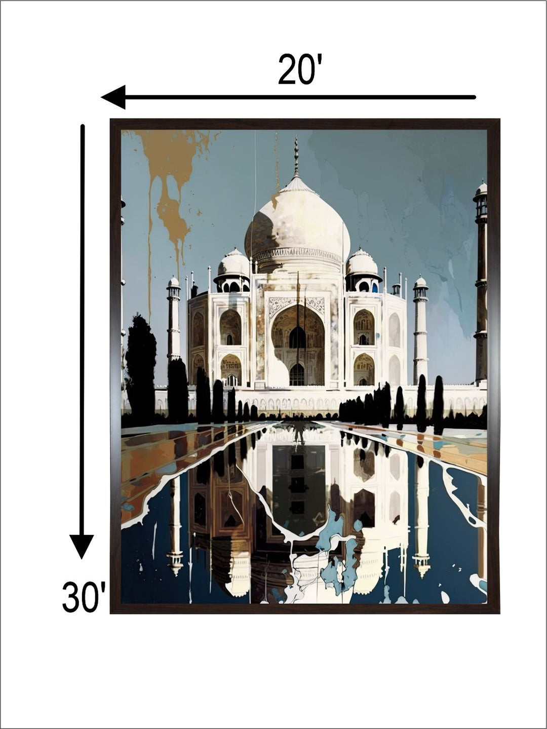 "Taj Mahal Painting Wall Art''