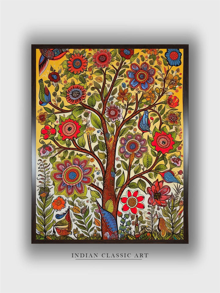 "Madhubani Painting Wall Art''