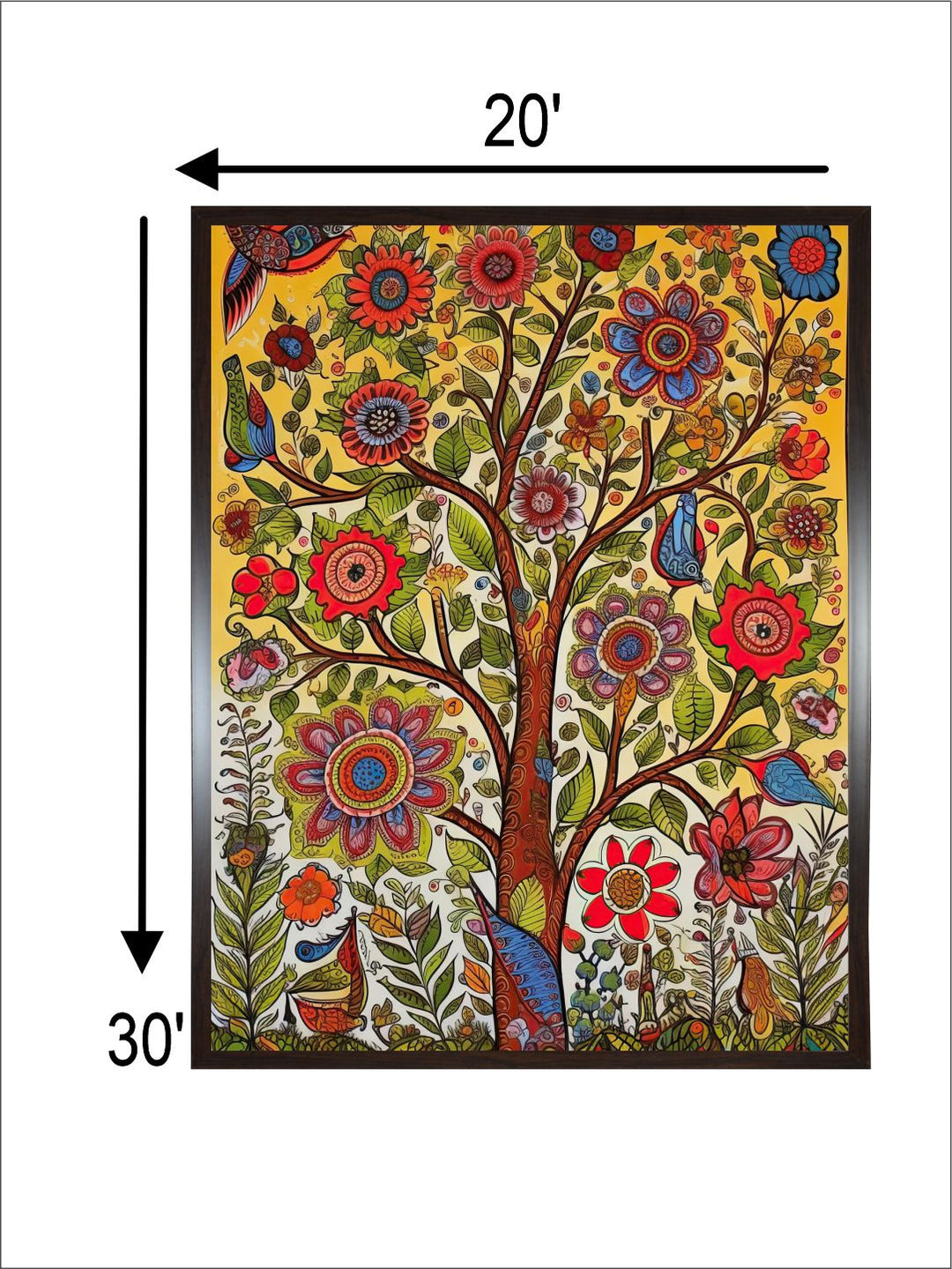 "Madhubani Painting Wall Art''