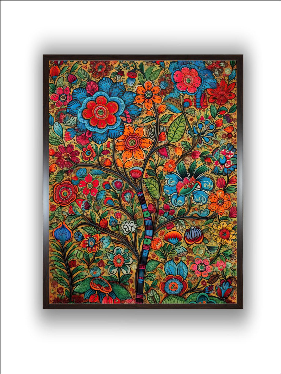"Madhubani Painting Canvas Wall Art''