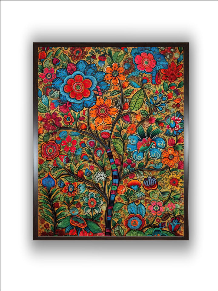 "Madhubani Painting Canvas Wall Art''