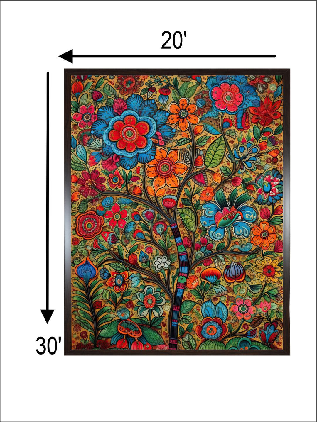 "Madhubani Painting Canvas Wall Art''