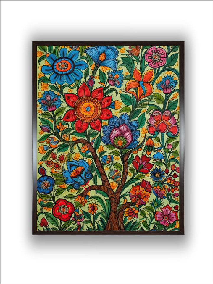 "Madhubani Painting Canvas Wall Art''