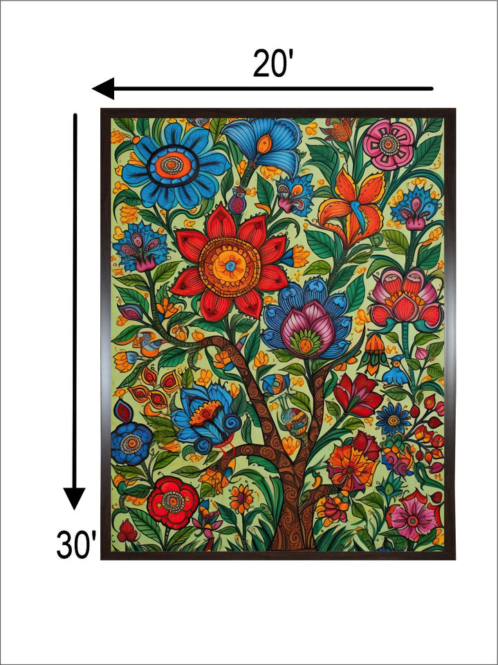 "Madhubani Painting Canvas Wall Art''