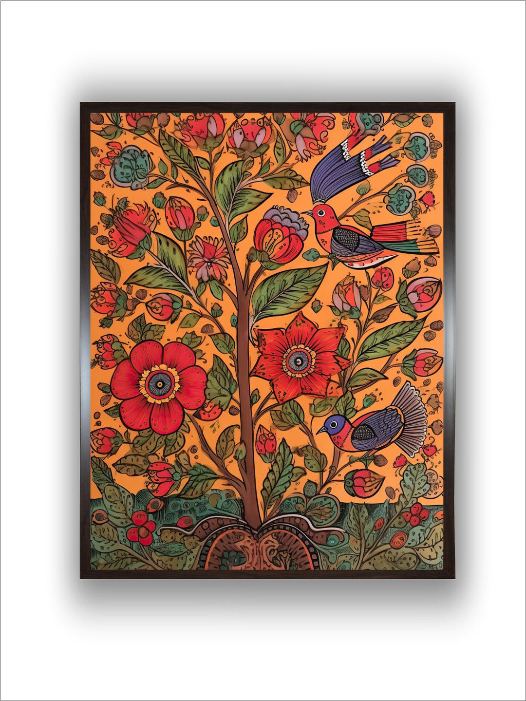 "Madhubani Painting Canvas Wall Art''