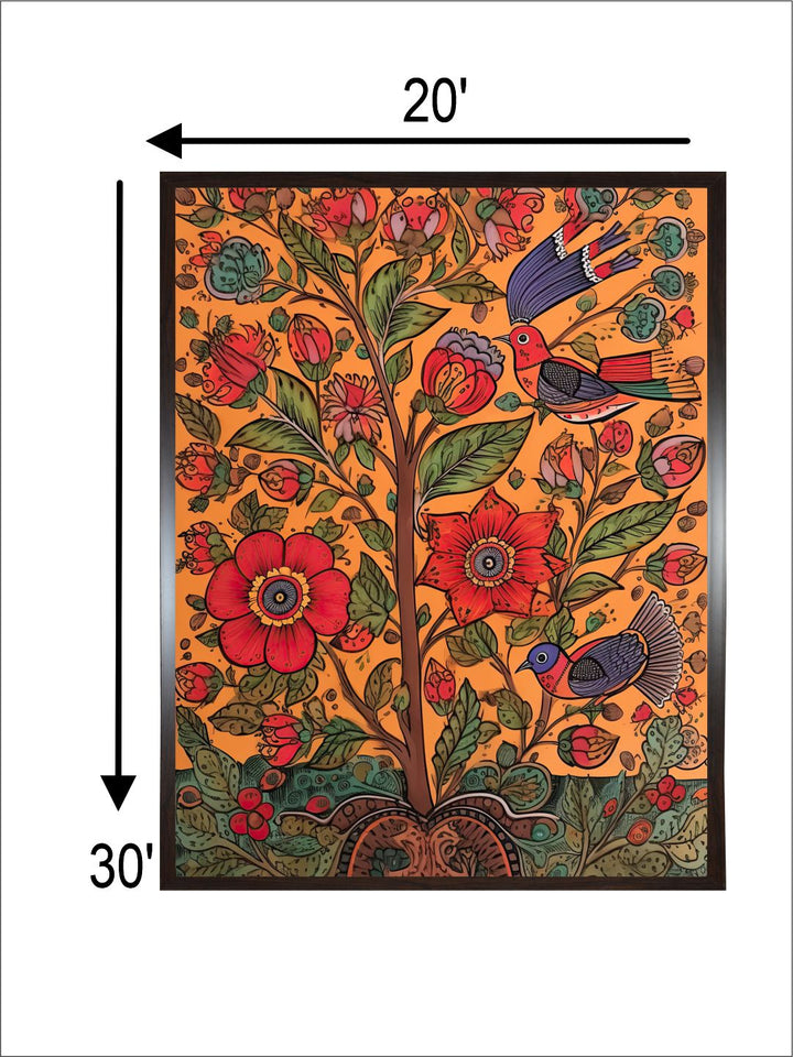 "Madhubani Painting Canvas Wall Art''