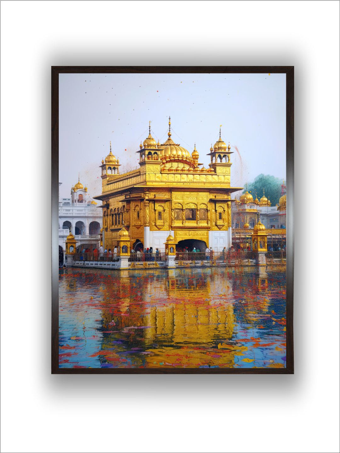 "Golden Temple Painting Canvas Wall Art''