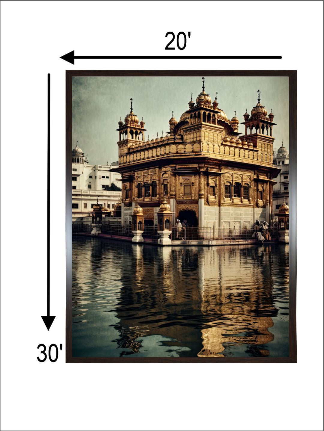 "Golden Temple Wall Art''