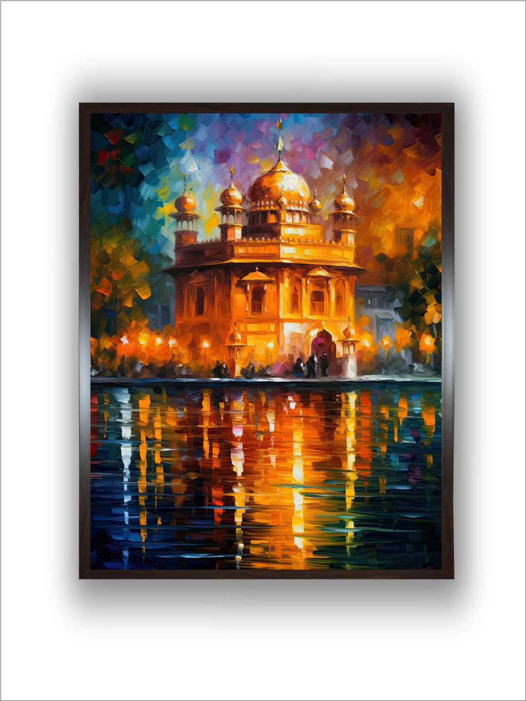 "Golden Temple Printed Framed Wall Art''