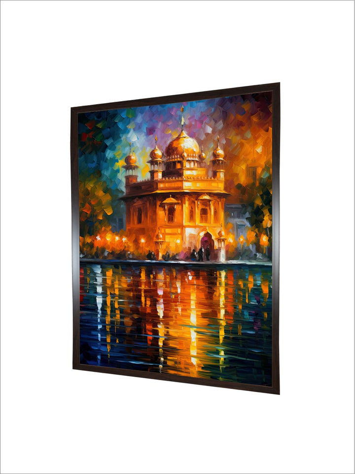 "Golden Temple Printed Framed Wall Art''