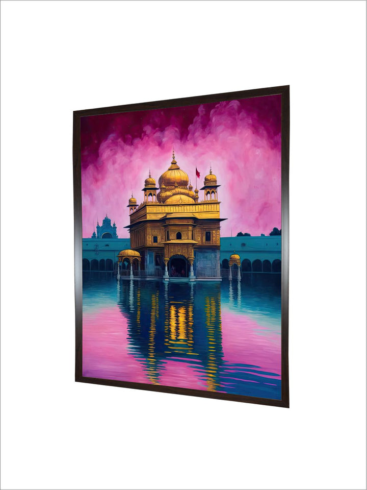 "Golden Temple Printed Framed Wall Art''