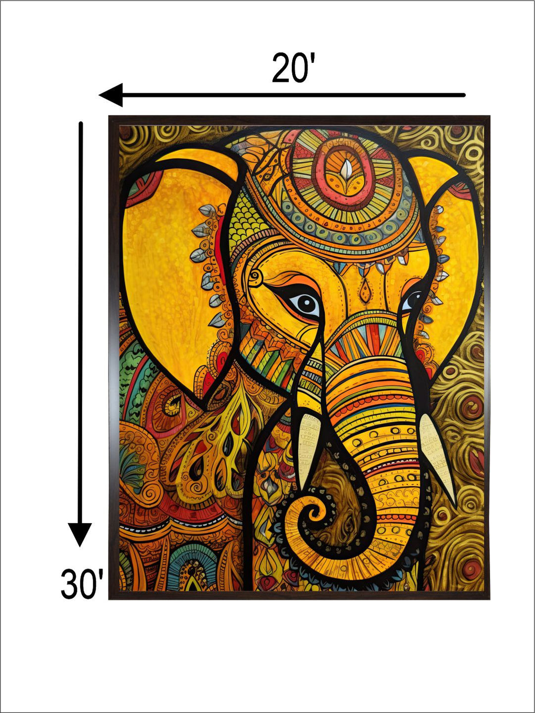 "Majestic Indian Inspired Wall Art''