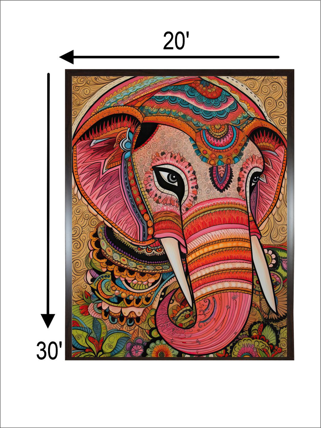 "Majestic Indian Inspired Wall Art''