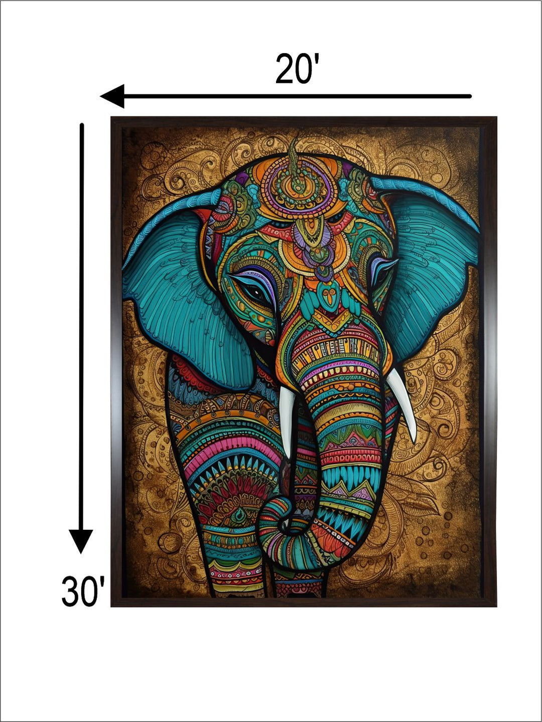 "Majestic Indian Inspired Wall Art''
