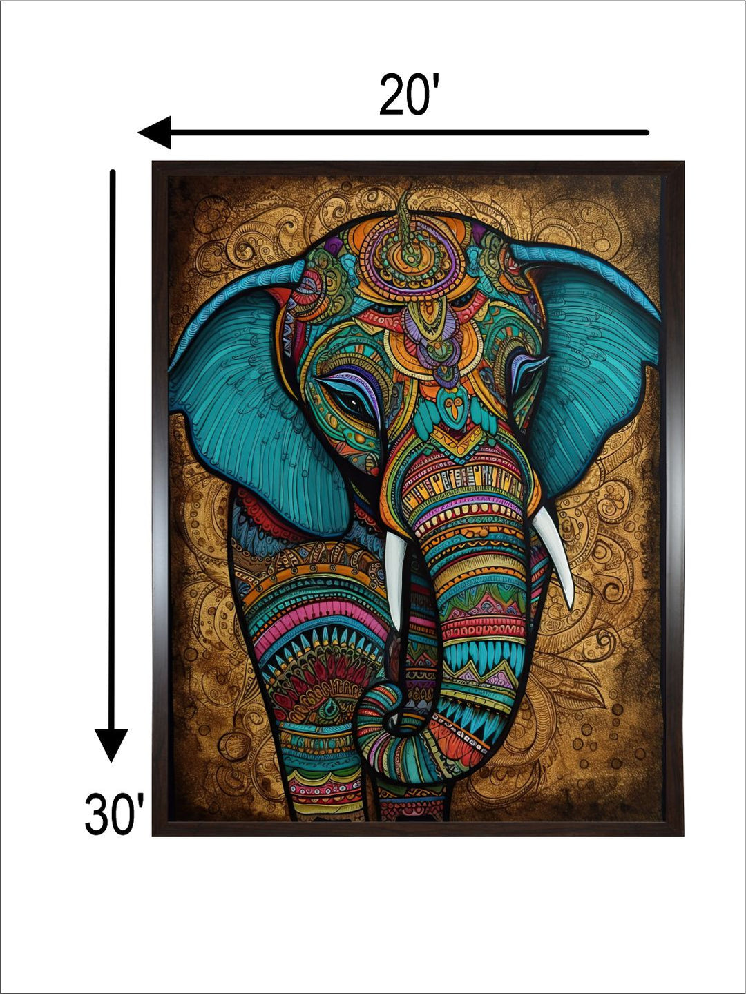 "Majestic Indian Inspired Wall Art''