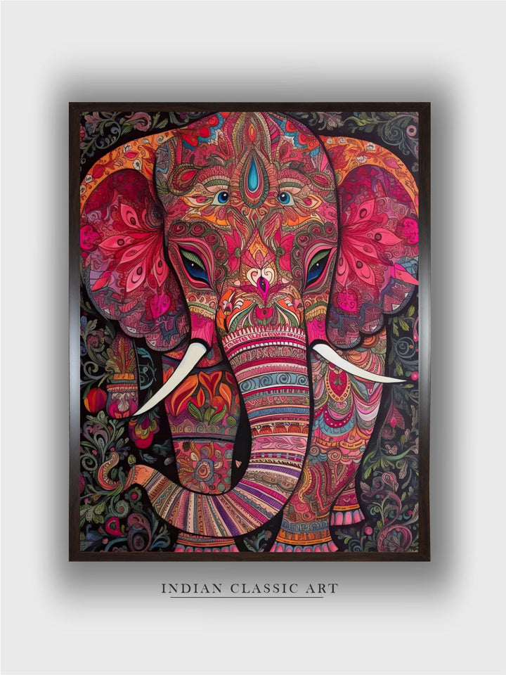 "Majestic Indian Inspired Wall Art''
