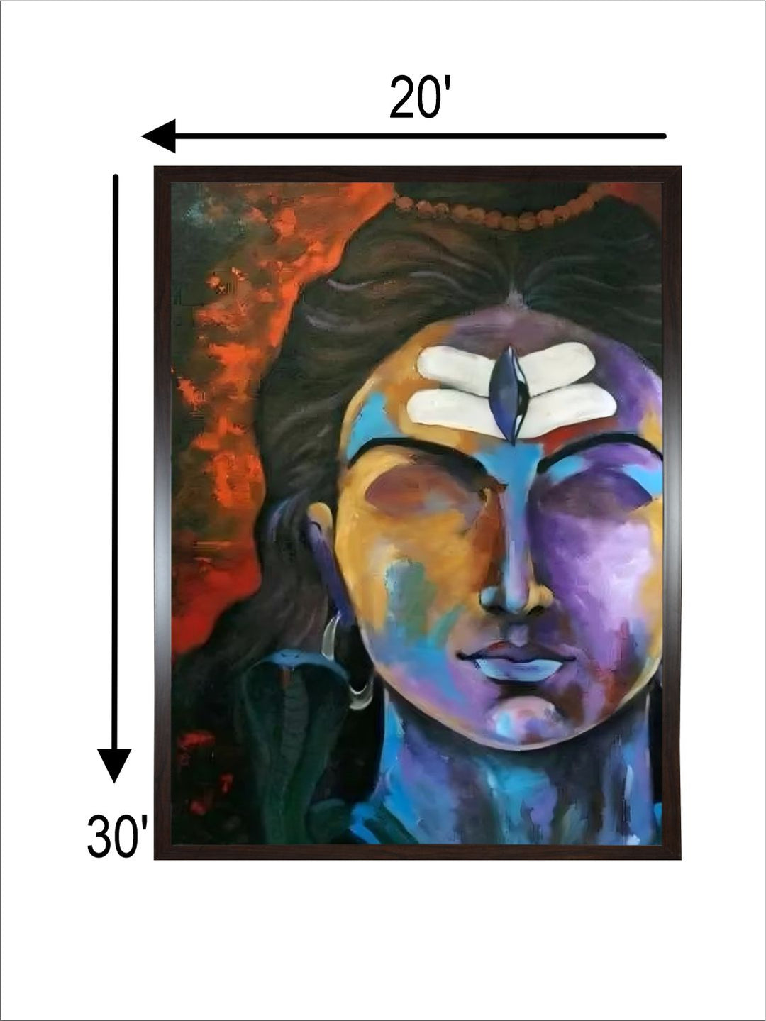 "Lord Shiva Painting Wall Art''
