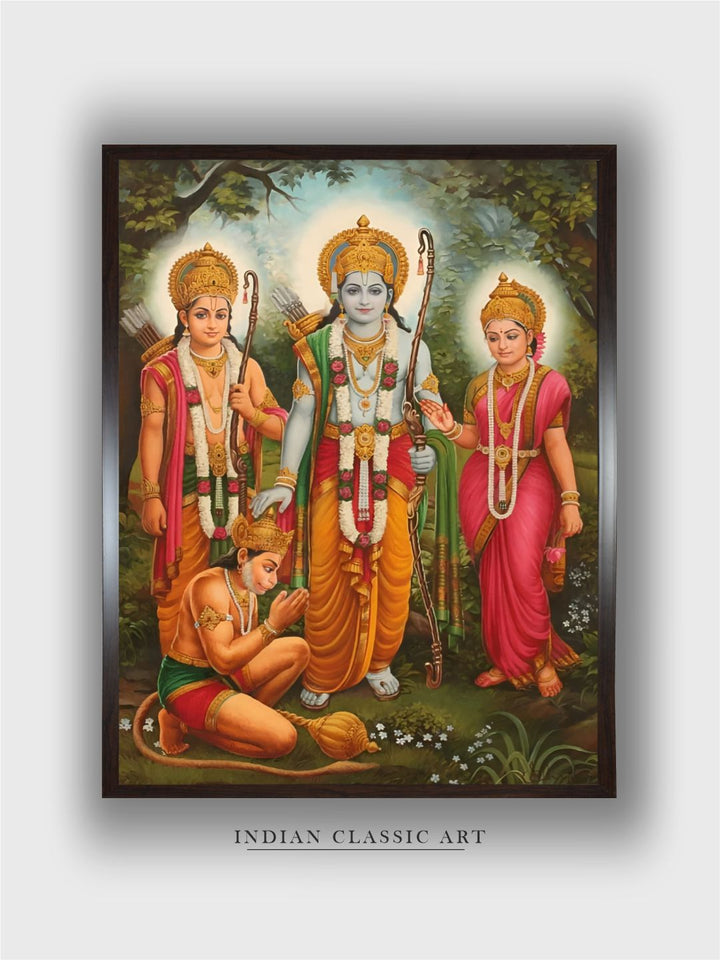"Ram Darbar Printed Framed Wall Art''
