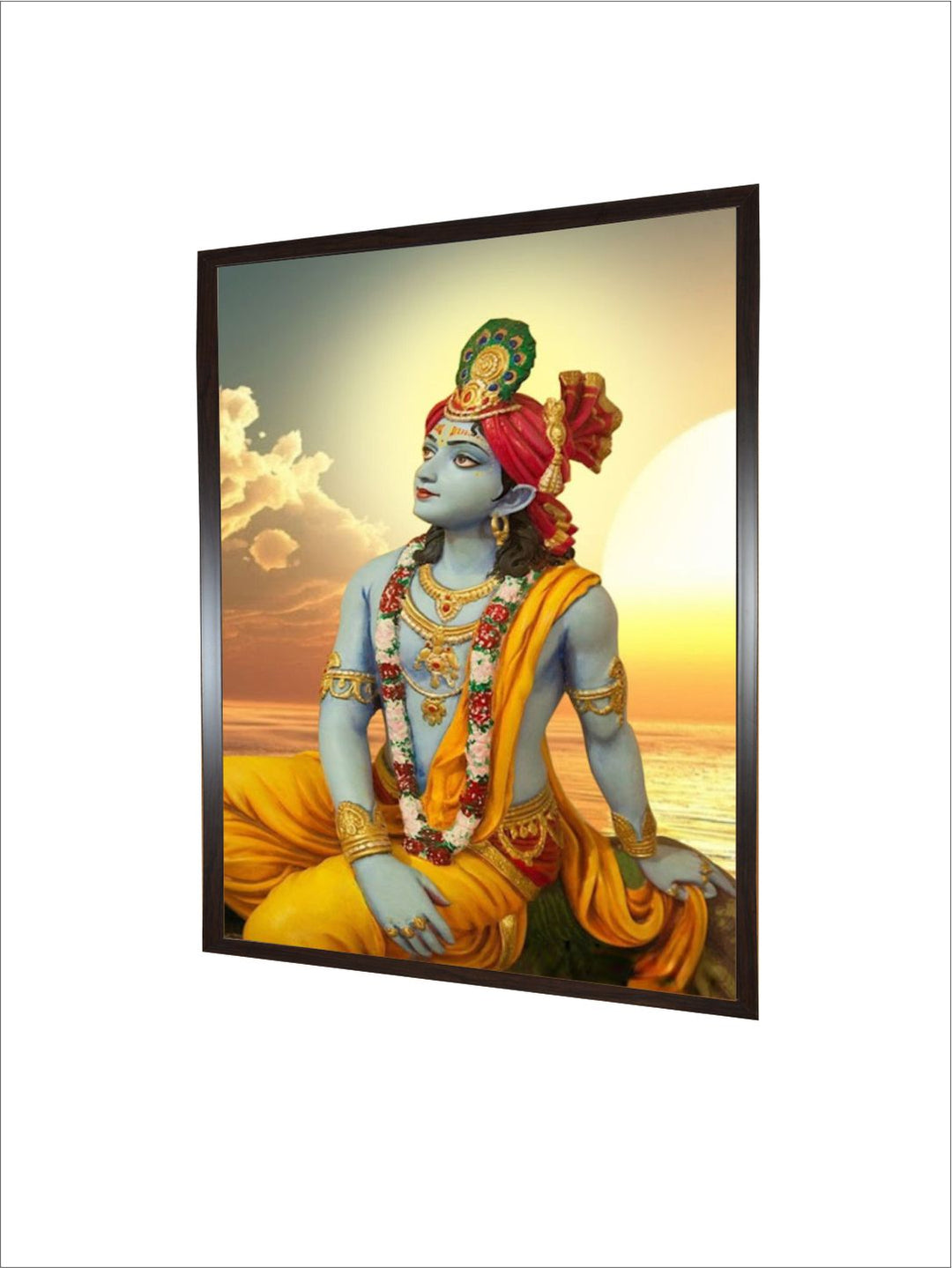 "Beautiful Art of Lord Krishna Painting Canvas Wall Art''