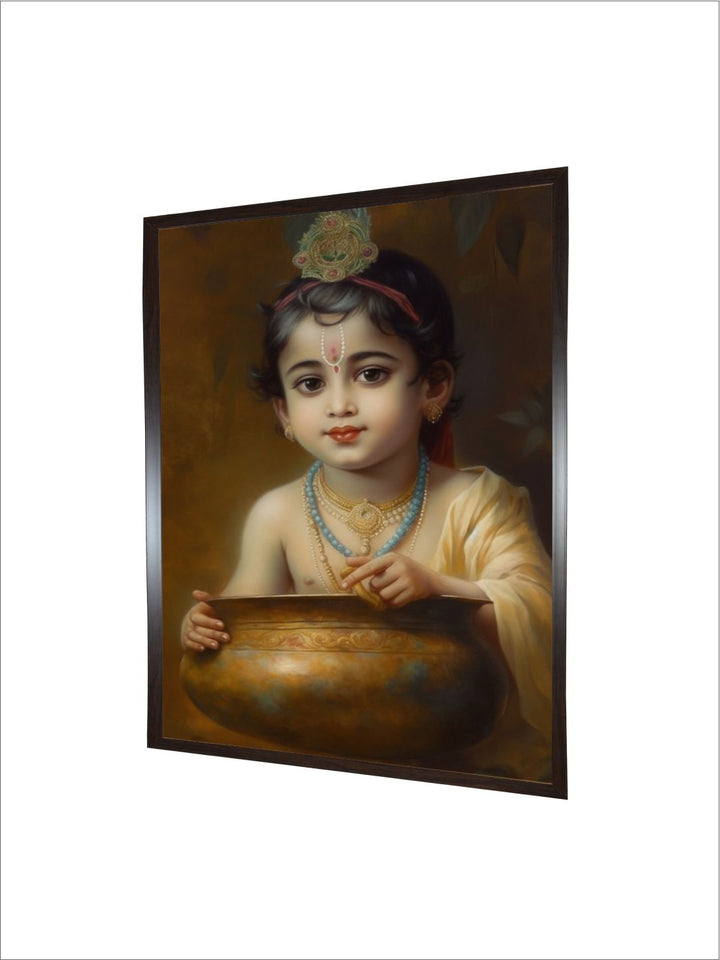 "Lord Krishna Painting Canvas Wall Art''