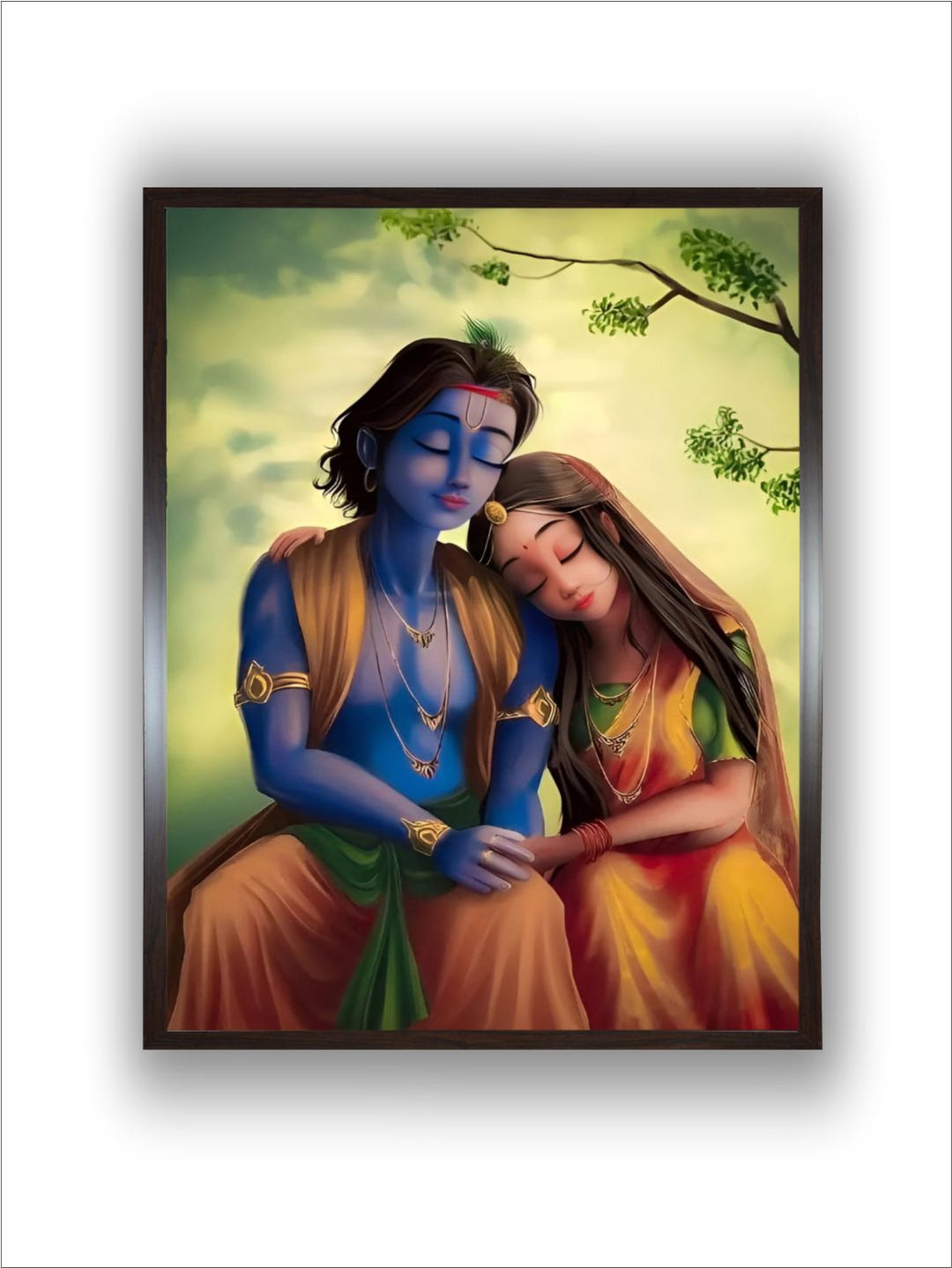 "Radhakrishna Painting Canvas Wall Art''