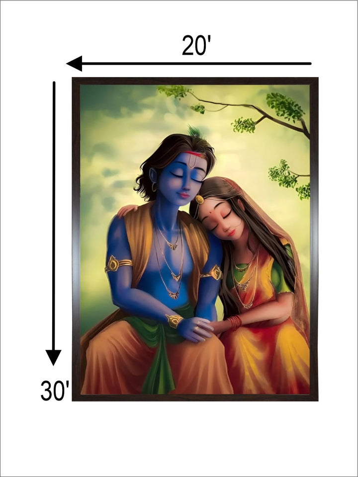 "Radhakrishna Painting Canvas Wall Art''
