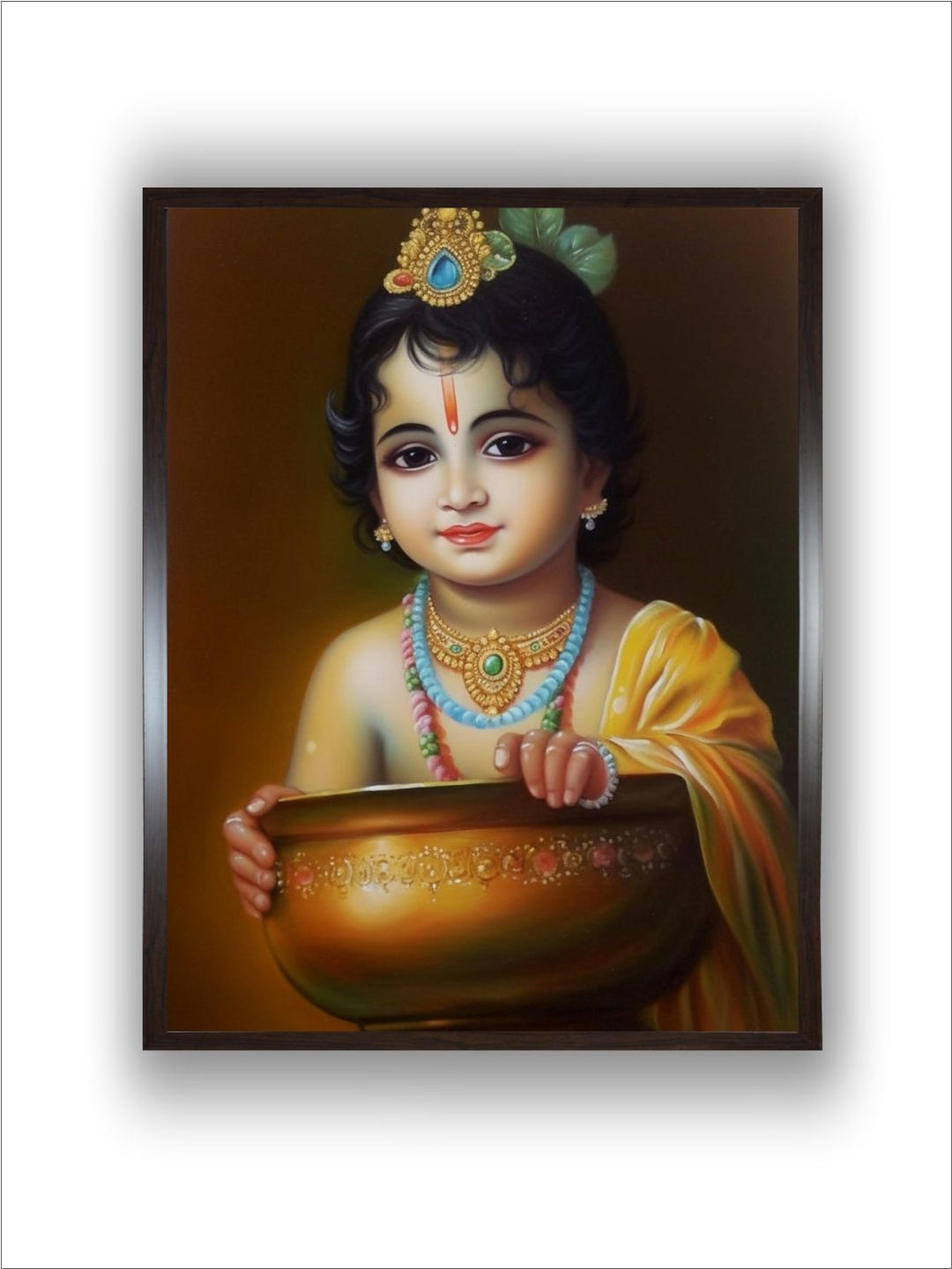 "Beautiful art of Lord Krishna Painting Wall Art''