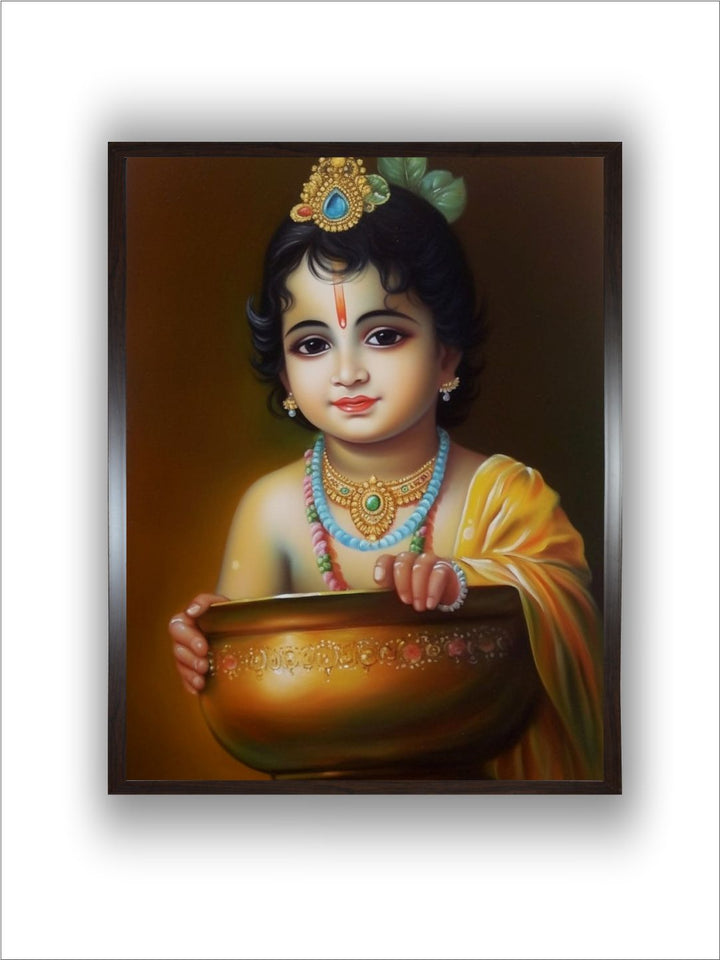 "Beautiful art of Lord Krishna Painting Wall Art''