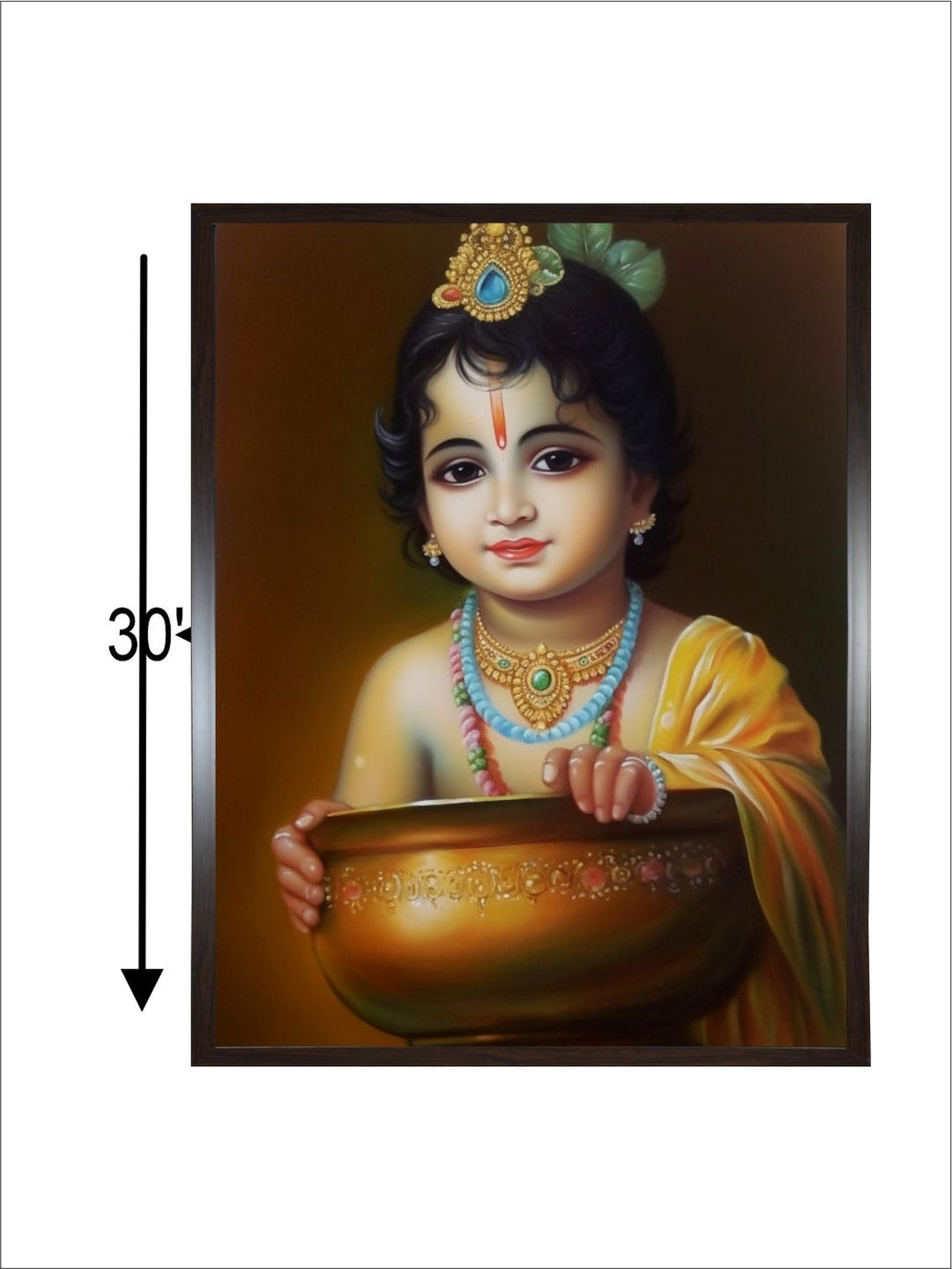 "Beautiful art of Lord Krishna Painting Wall Art''