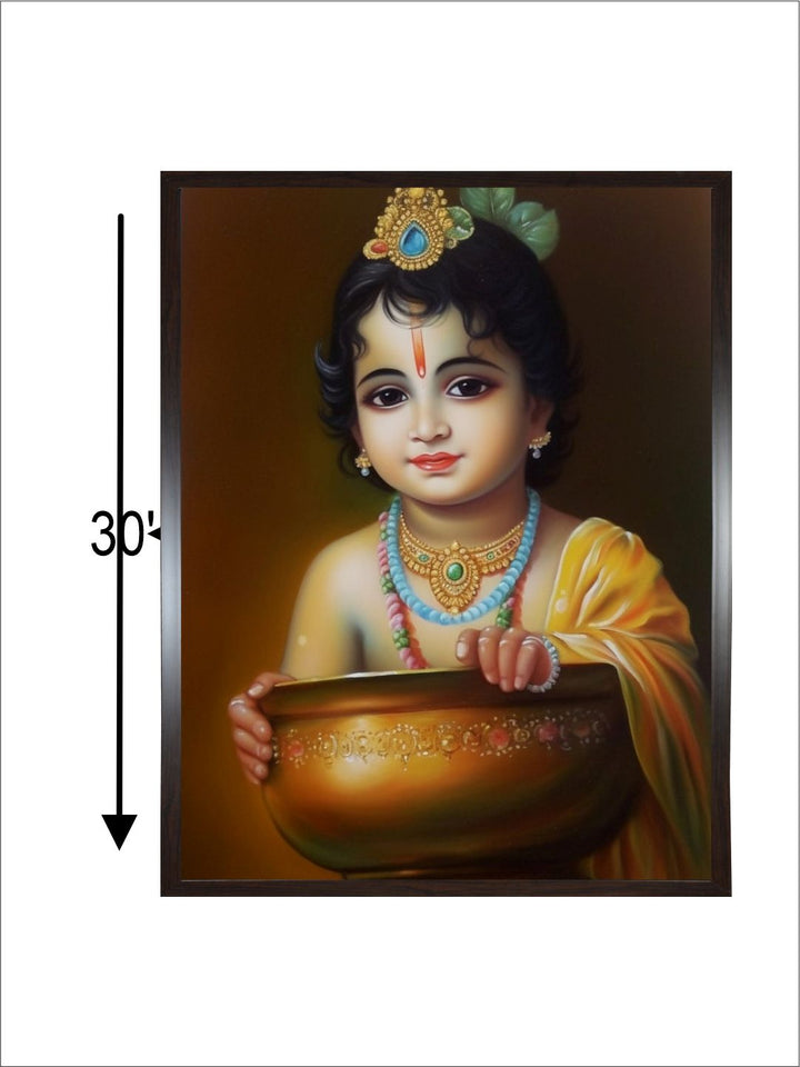 "Beautiful art of Lord Krishna Painting Wall Art''