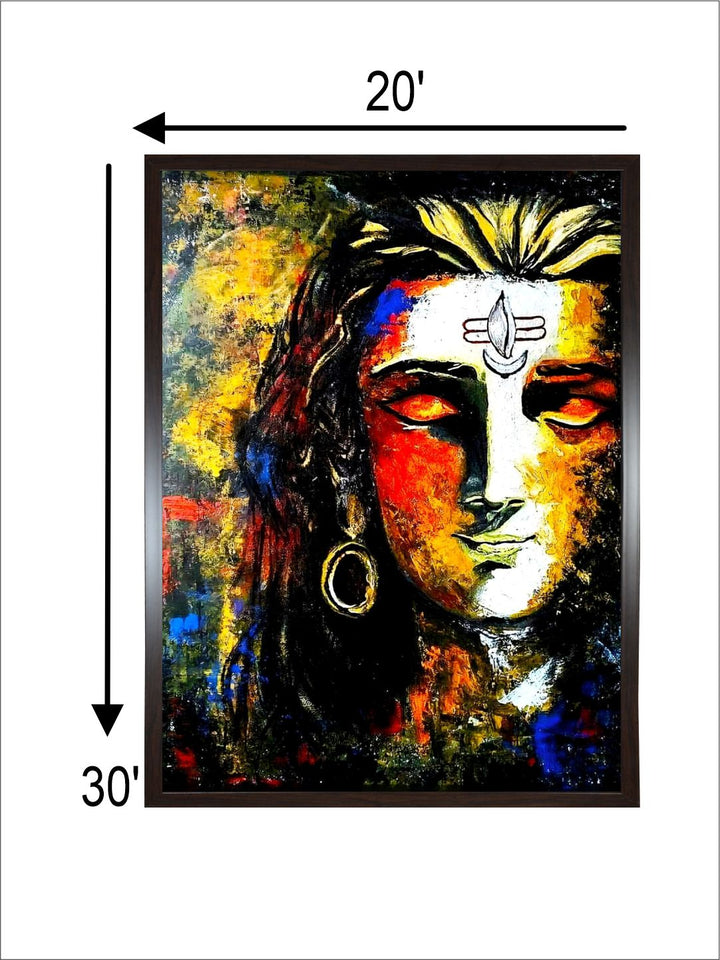 "Lord Shiva Painting Canvas Wall Art''