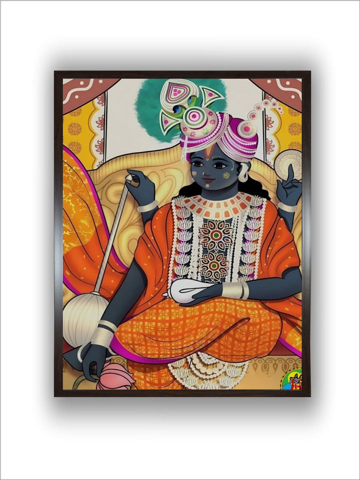 "Krishna Painting Framed Wall Art''