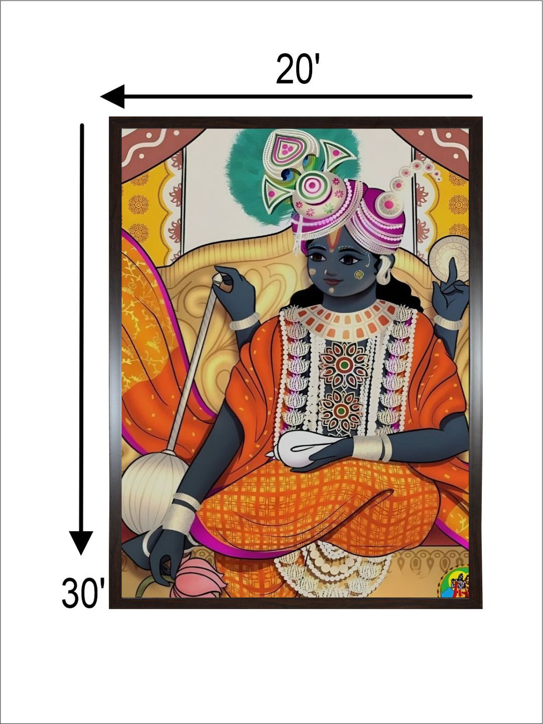"Krishna Painting Framed Wall Art''