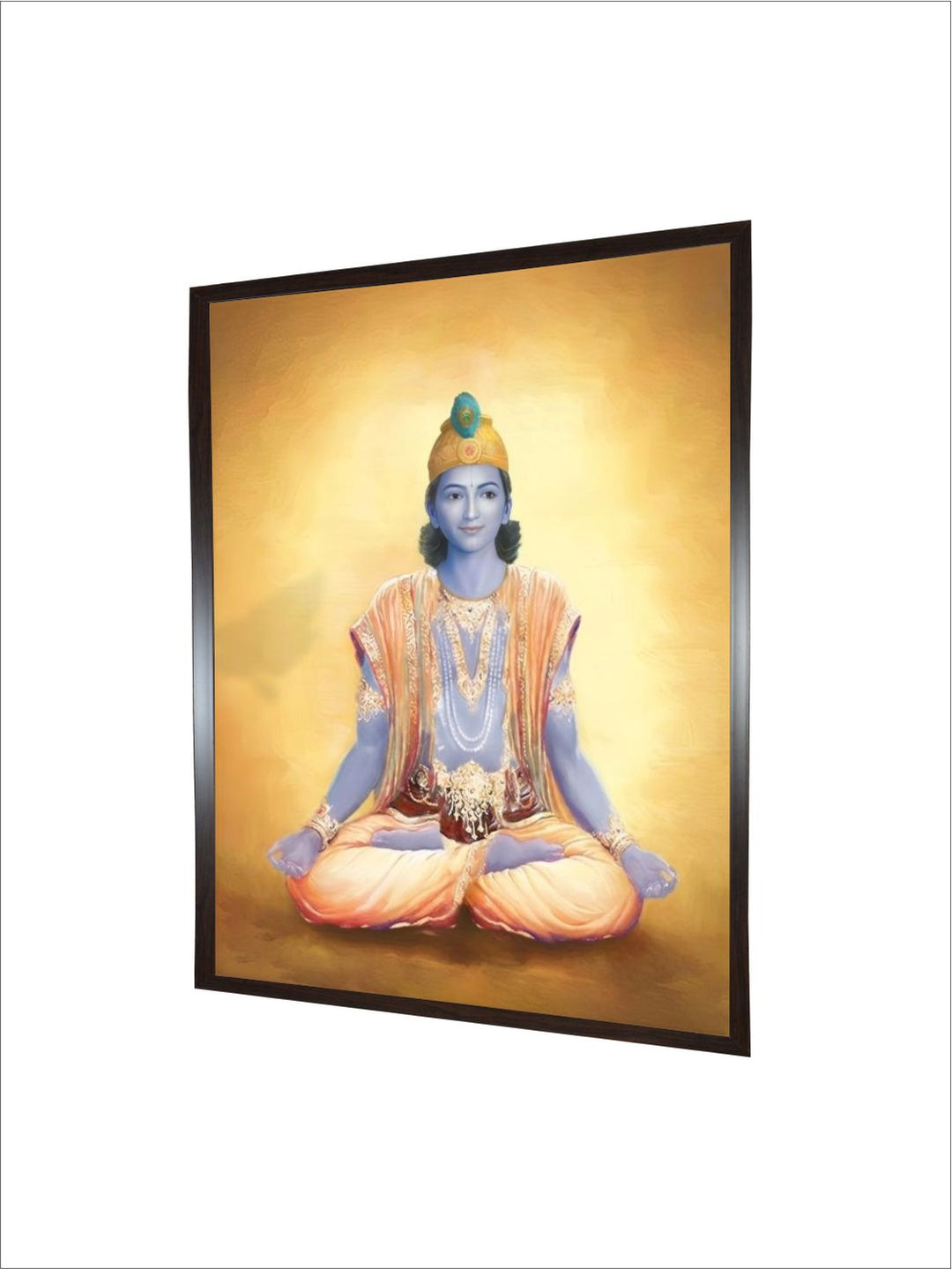 "Meditiating Lord Krishna Wall Art''