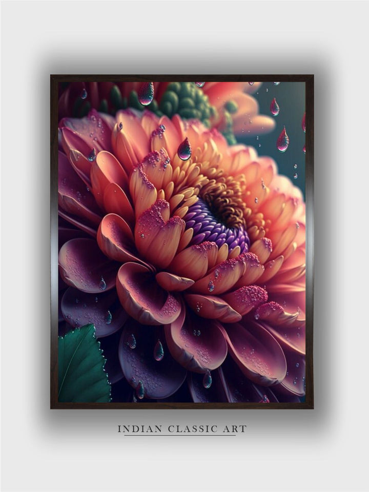 "Garden Flowers Bloom Painting Wall Art''
