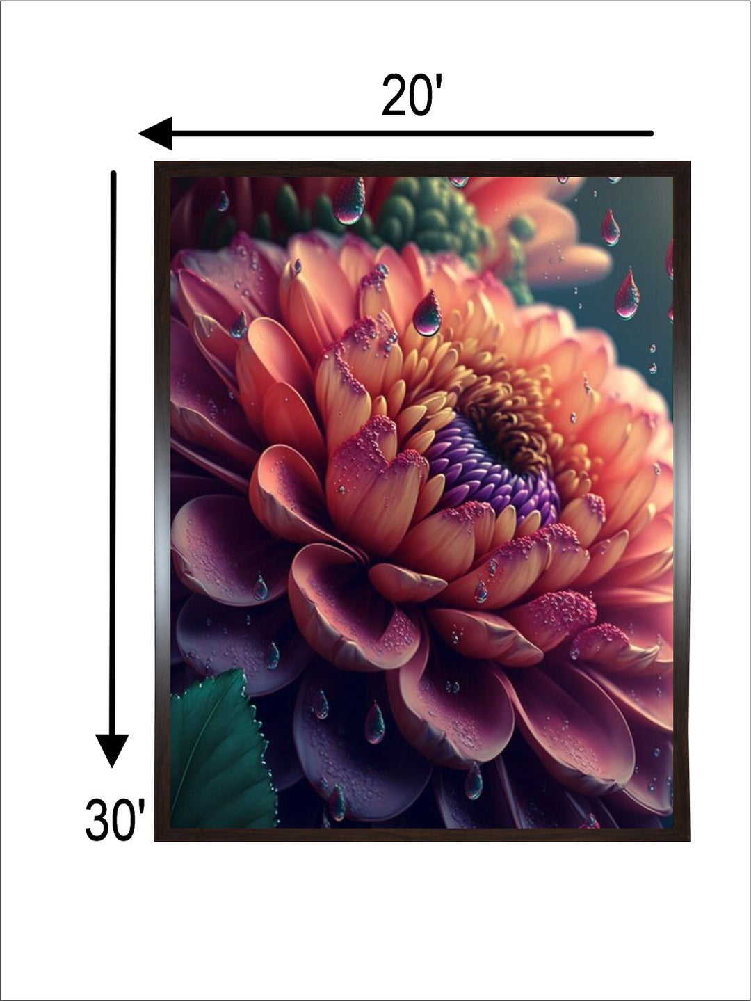 "Garden Flowers Bloom Painting Wall Art''