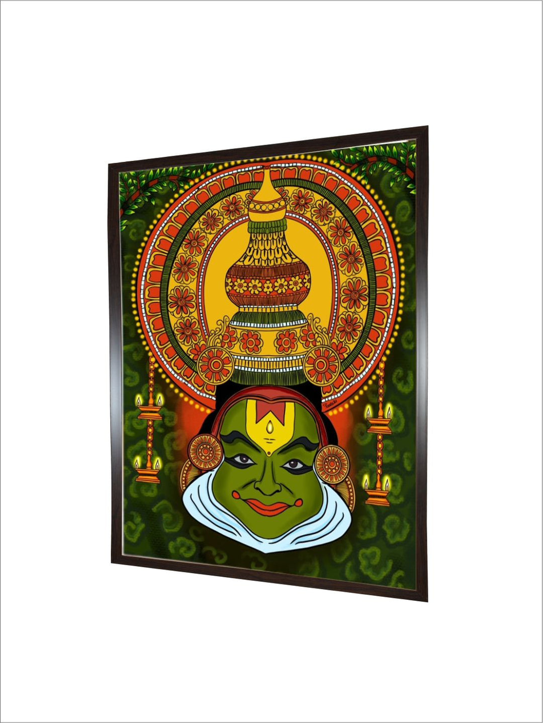 "Kathakali Dancer Painting Canvas Wall Art''